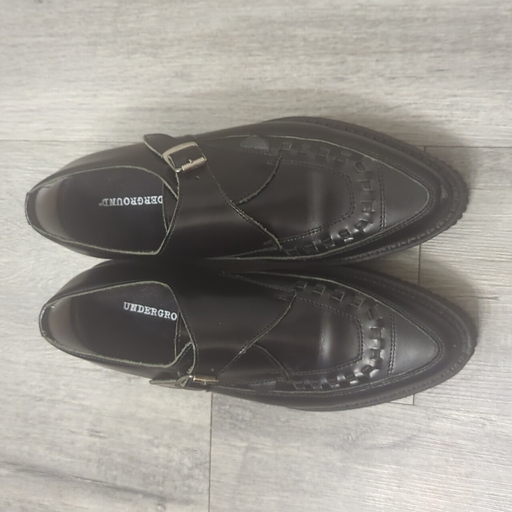 Underground. England Black Leather Apollo Creepers - Picture 2 of 11